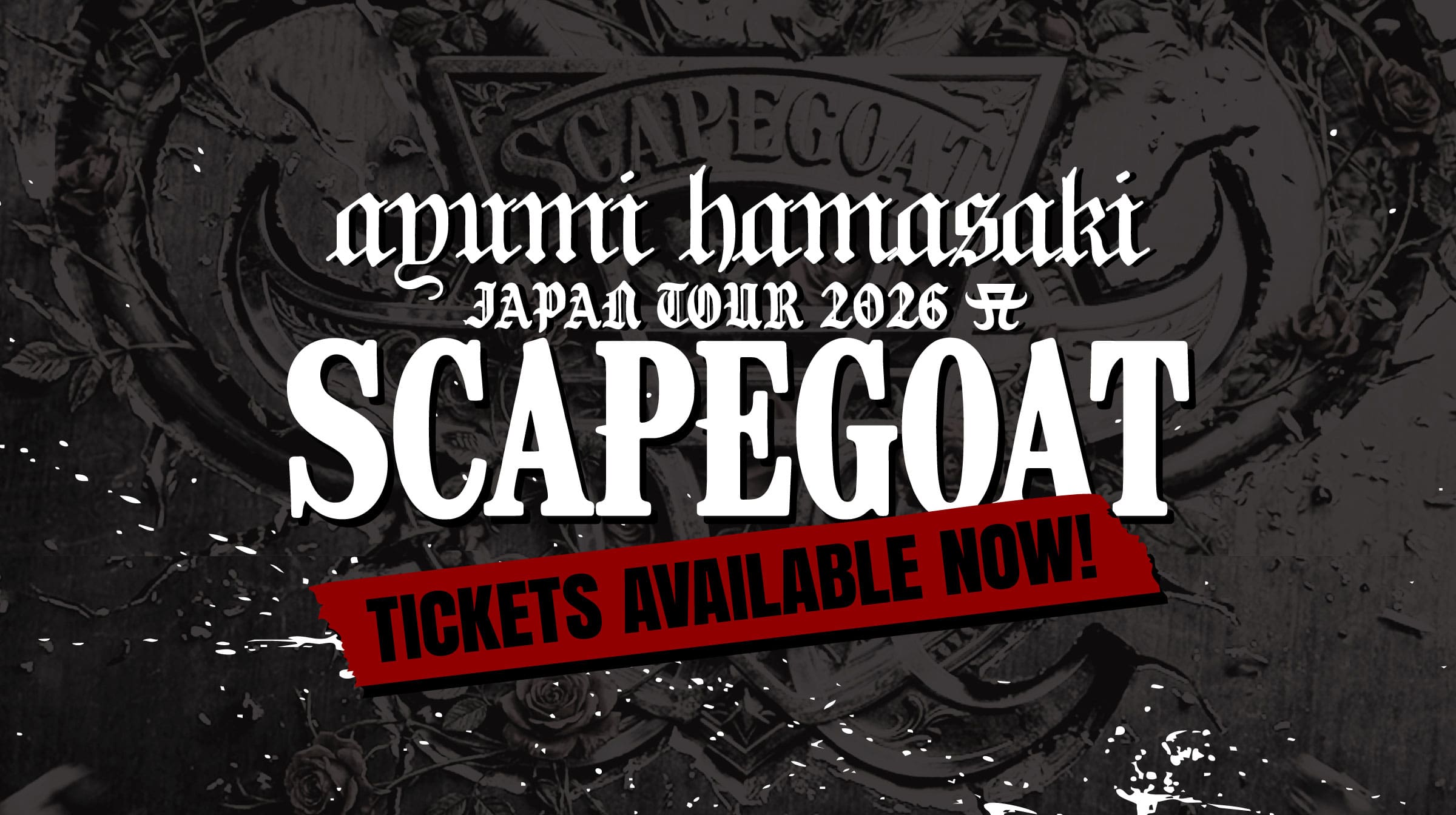 ayumi hamasaki JAPAN TOUR 2026 A(ロゴ) -Scapegoat-